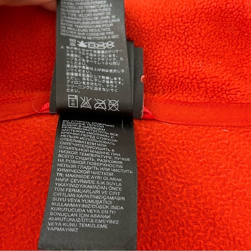 The North Face Quarter Zip Pullover Men's Polartec Red Orange Size XL - Picture 5 of 7
